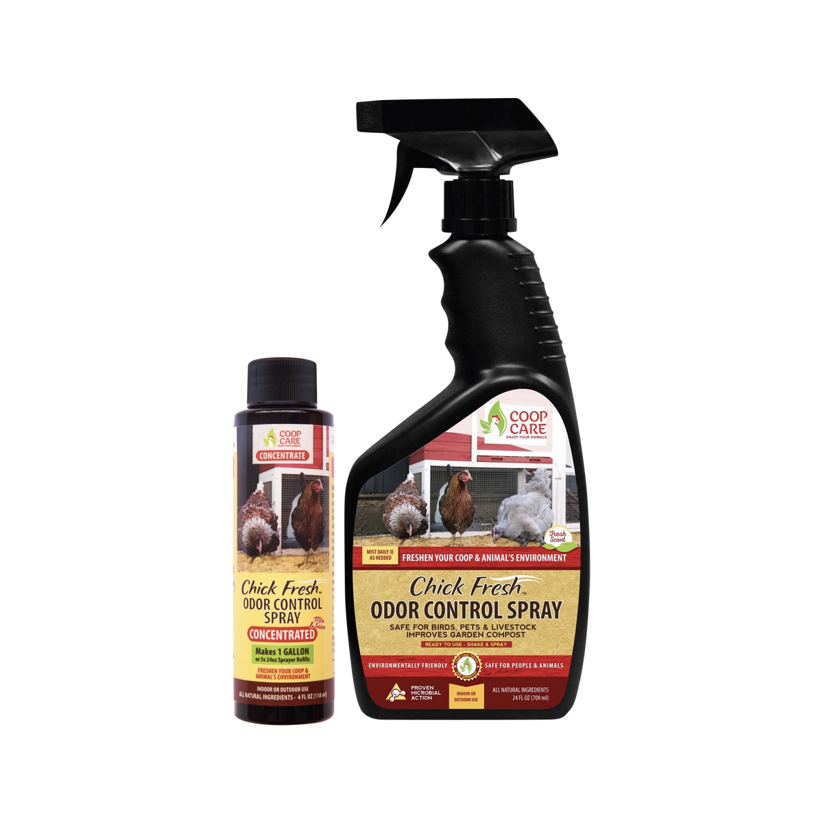 Chick Fresh Eliminate Chicken Coop & Brooder Odor Concentrate (4 oz Coop Care